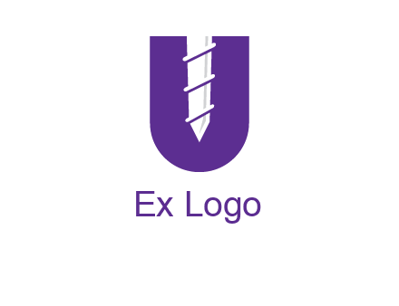 negative spacing screw in letter U