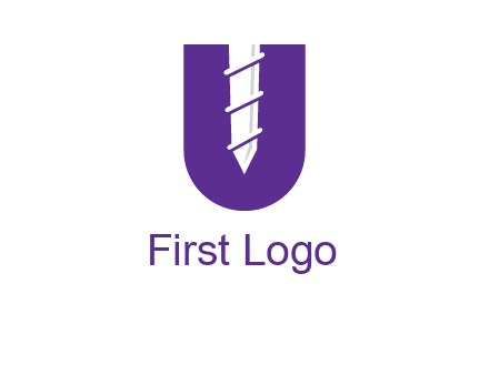 negative spacing screw in letter U