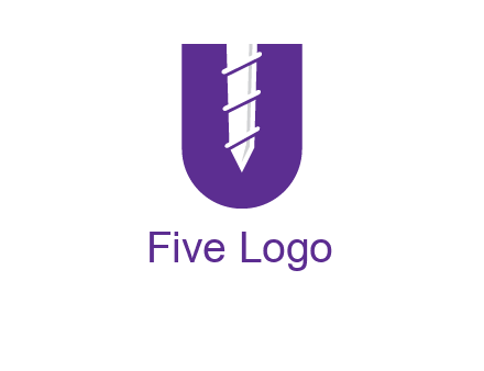 negative spacing screw in letter U