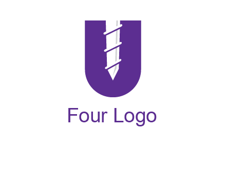 negative spacing screw in letter U