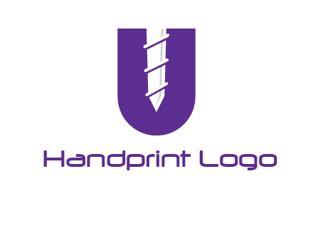 negative spacing screw in letter U