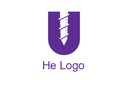 negative spacing screw in letter U
