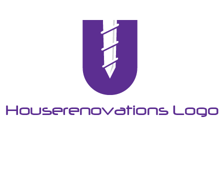 negative spacing screw in letter U