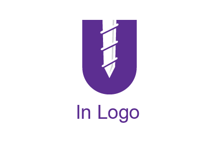 negative spacing screw in letter U