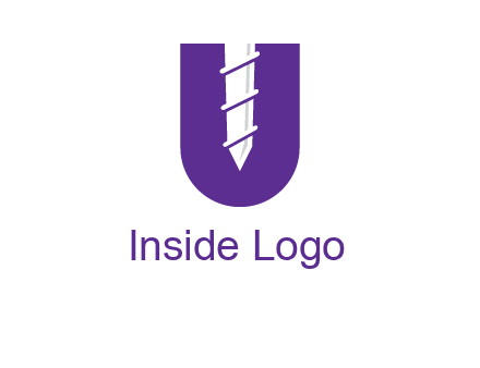 negative spacing screw in letter U