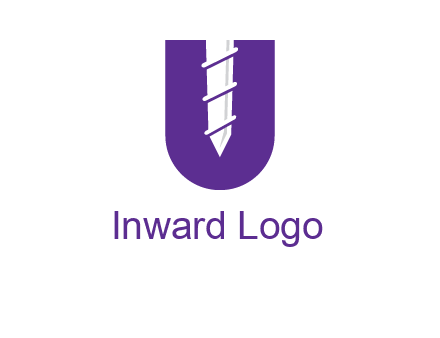 negative spacing screw in letter U