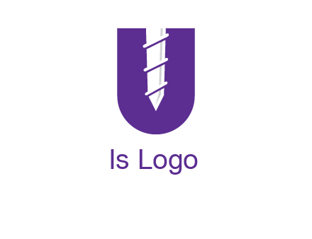 negative spacing screw in letter U