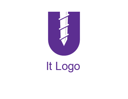 negative spacing screw in letter U