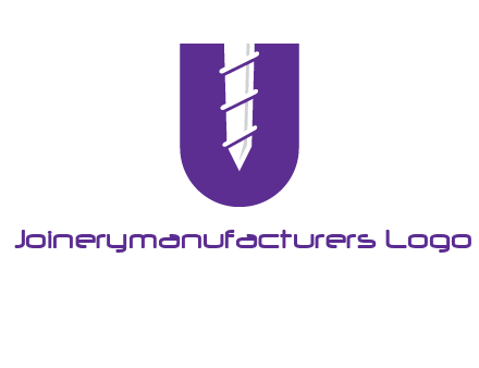 negative spacing screw in letter U