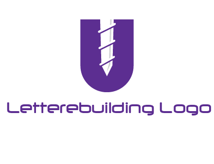 negative spacing screw in letter U