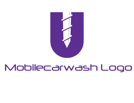 negative spacing screw in letter U