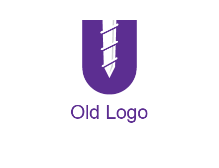 negative spacing screw in letter U