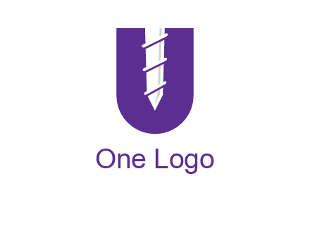 negative spacing screw in letter U