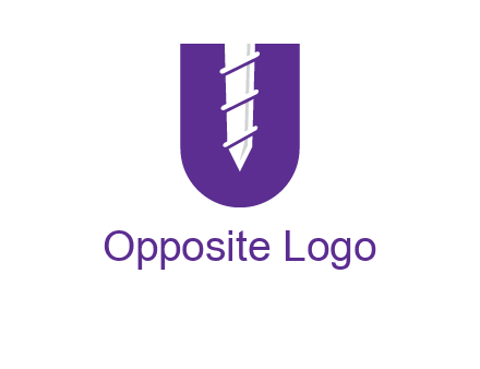 negative spacing screw in letter U