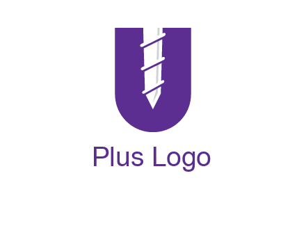 negative spacing screw in letter U