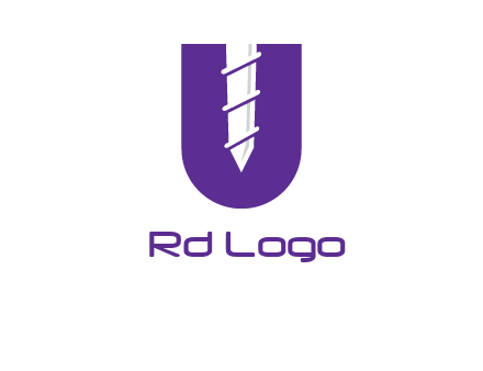 negative spacing screw in letter U