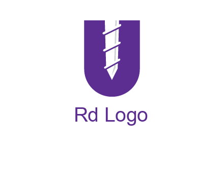 negative spacing screw in letter U