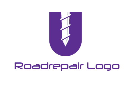 negative spacing screw in letter U