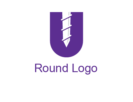 negative spacing screw in letter U