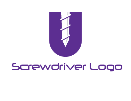 negative spacing screw in letter U