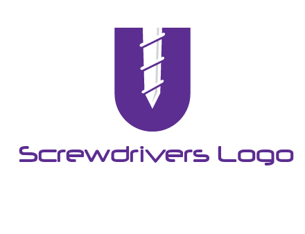 negative spacing screw in letter U