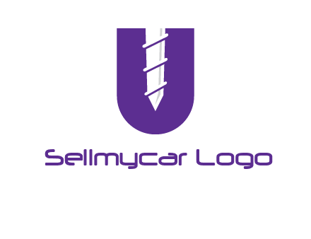 negative spacing screw in letter U