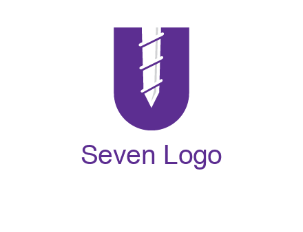 negative spacing screw in letter U