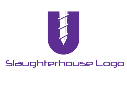 negative spacing screw in letter U