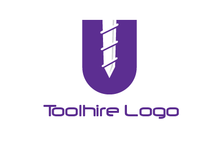 negative spacing screw in letter U