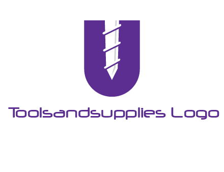 negative spacing screw in letter U