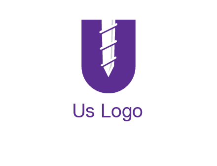 negative spacing screw in letter U