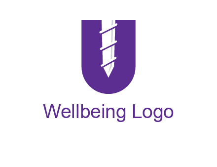 negative spacing screw in letter U