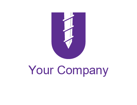 negative spacing screw in letter U