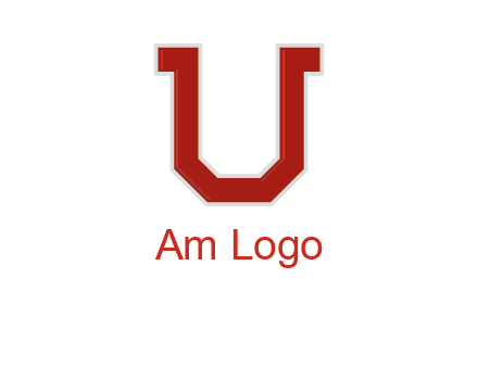blocky letter U design
