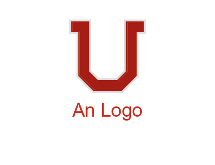 blocky letter U design
