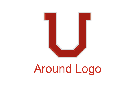 blocky letter U design