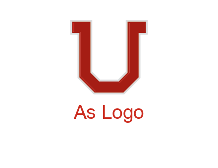 blocky letter U design