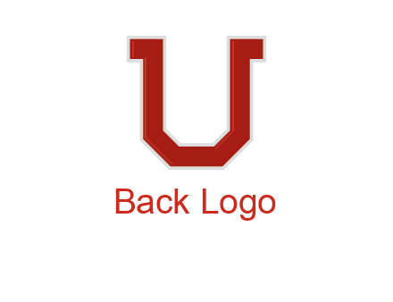 blocky letter U design