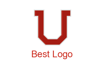 blocky letter U design