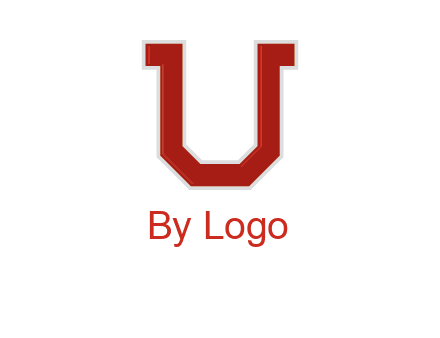 blocky letter U design