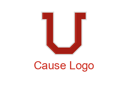 blocky letter U design