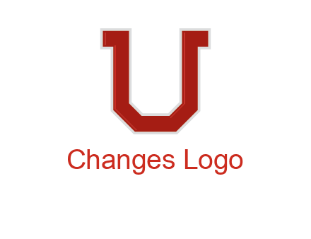 blocky letter U design