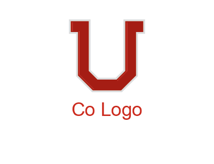 blocky letter U design