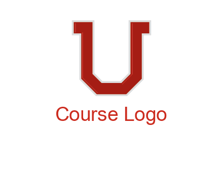 blocky letter U design