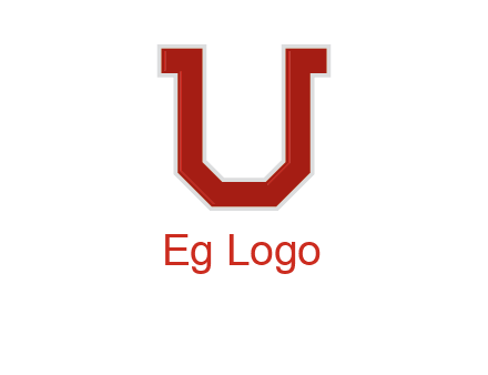 blocky letter U design