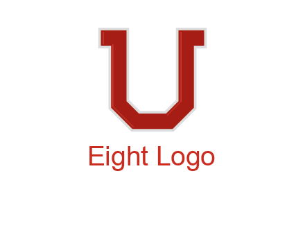 blocky letter U design