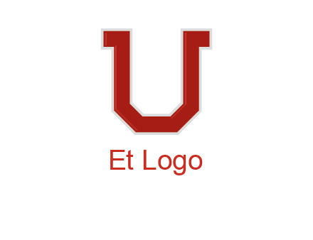 blocky letter U design