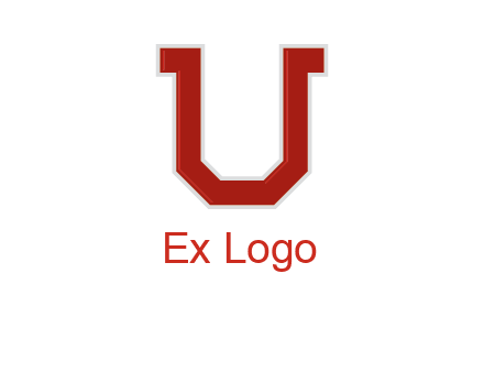 blocky letter U design