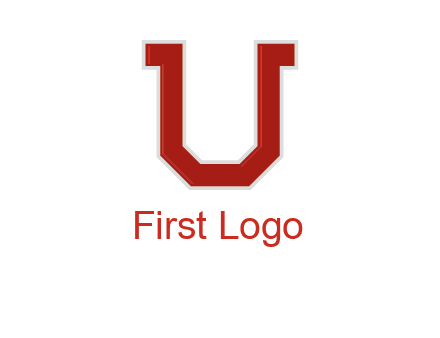 blocky letter U design