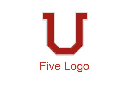 blocky letter U design
